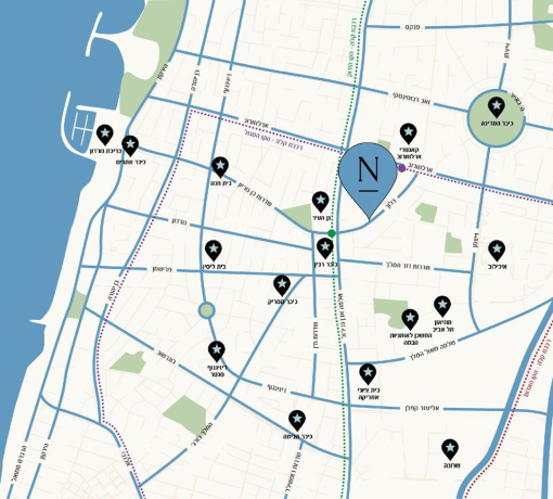מפת מיקום בלוך 19 תל אביב